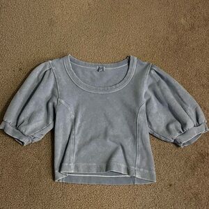 Aerie Heather Light Blue Knit Top